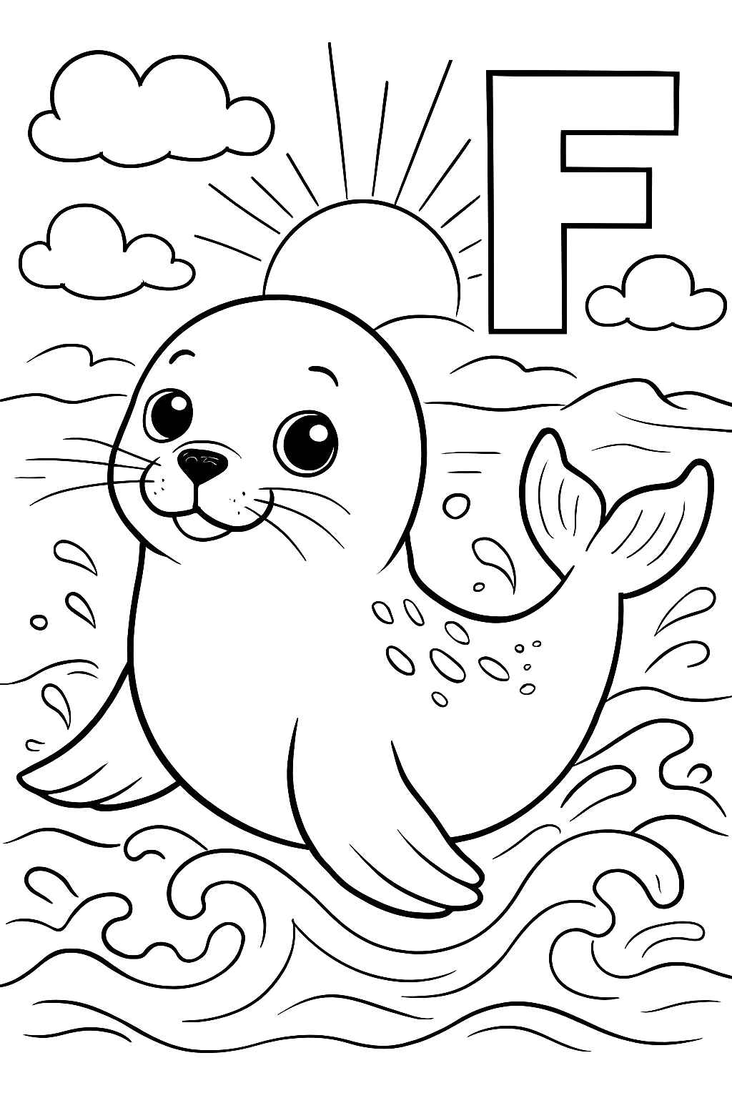 Desenho de Foca Desenho Colorir Imprimir 45