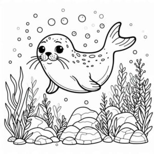 Desenho de Foca Desenho Colorir Imprimir 47