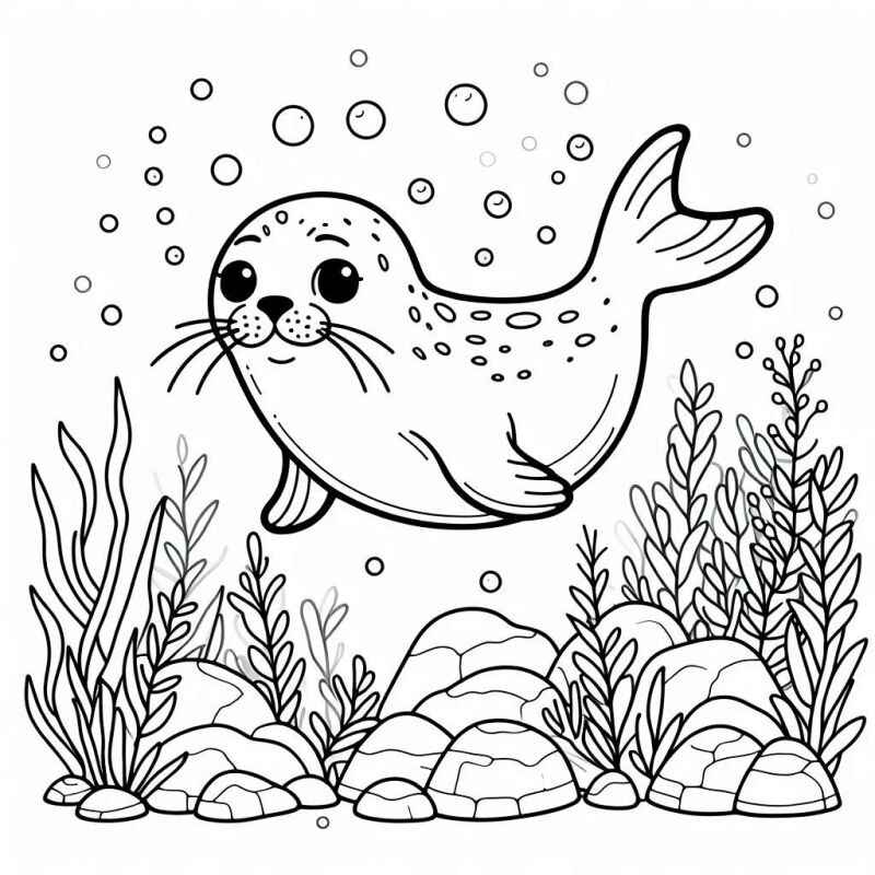 Desenho de Foca Desenho Colorir Imprimir 47