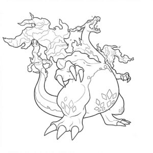 Desenho de Gigantamax Charizard Pokemon Desenho Colorir Imprimir 26