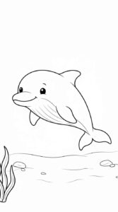 Desenho de Golfinho Animais Marinhos Desenho Colorir Imprimir 14
