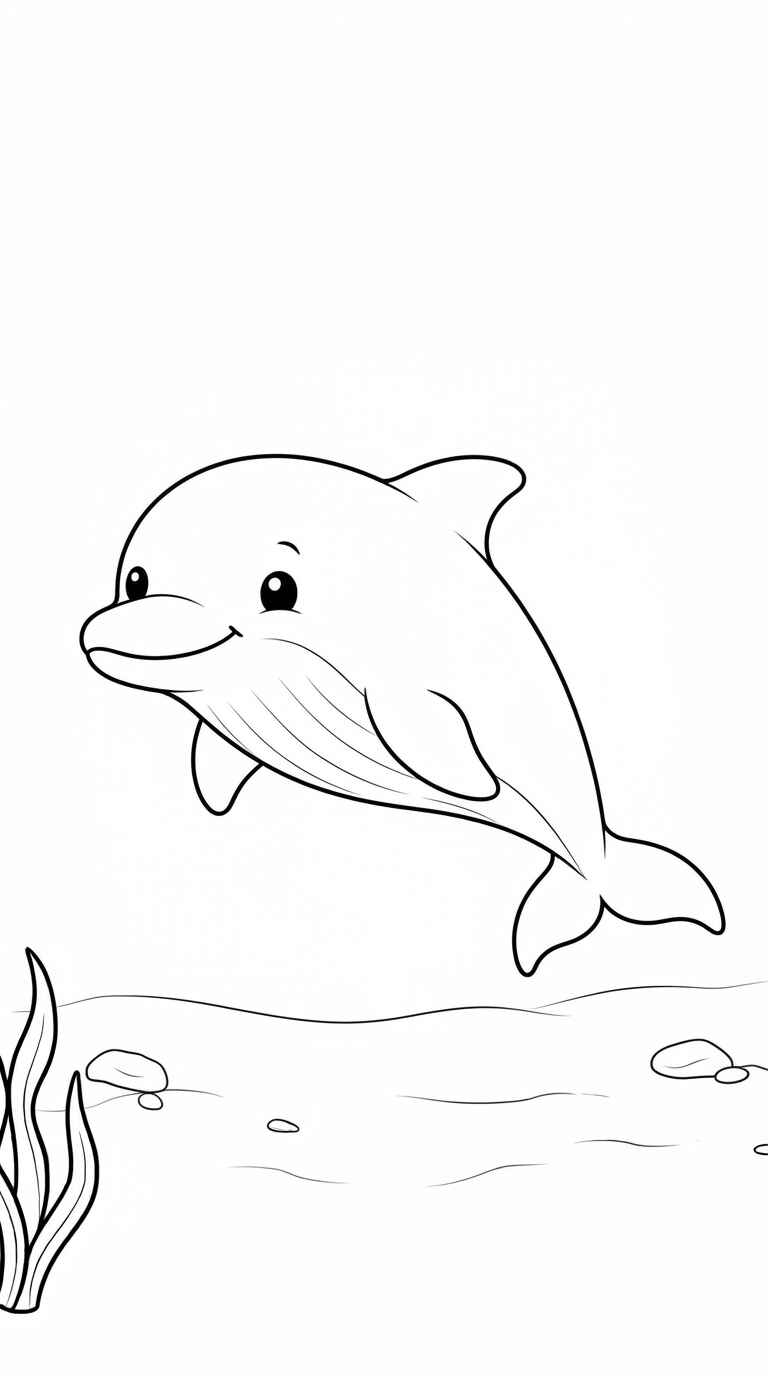 Desenho de Golfinho Animais Marinhos Desenho Colorir Imprimir 14