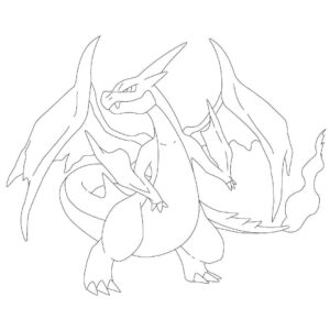 Desenho de Mega Y Charizard Pokemon Desenho Colorir Imprimir 05