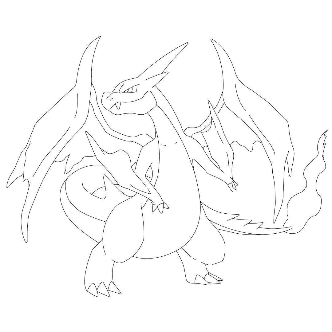 Desenho de Mega Y Charizard Pokemon Desenho Colorir Imprimir 05