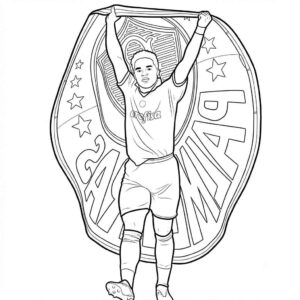 Desenho de Palmeiras Time Endrick Desenho Colorir Imprimir 08