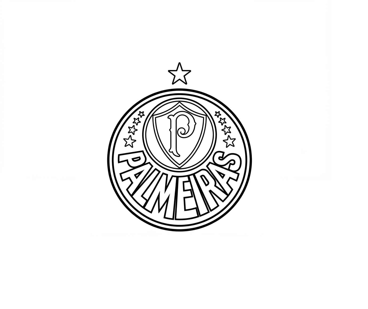 Desenho de Palmeiras Time Escudo Mundial 51 Desenho Colorir Imprimir 10