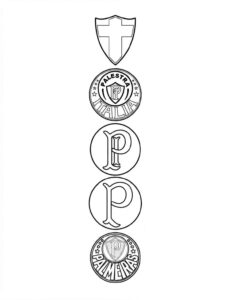 Desenho de Palmeiras Time Escudos Desenho Colorir Imprimir 02