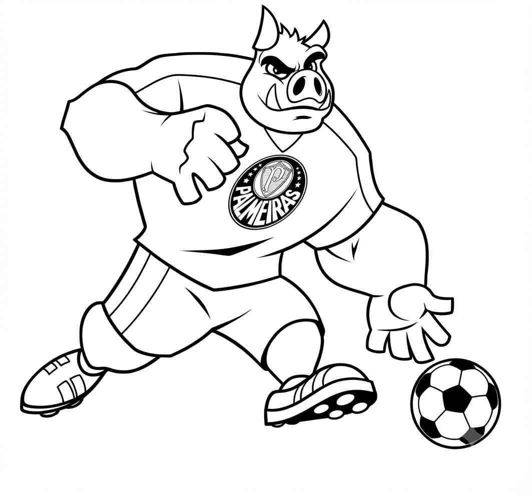 Desenho de Palmeiras Time Gobatto Desenho Colorir Imprimir 04