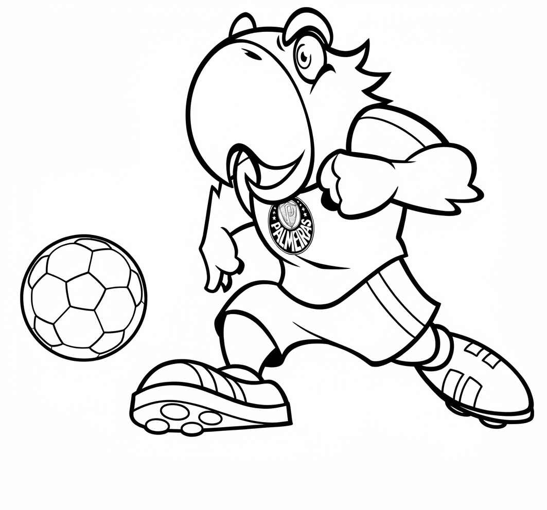 Desenho de Palmeiras Time Periquito Desenho Colorir Imprimir 09