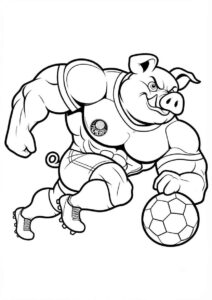 Desenho de Palmeiras Time Porco Desenho Colorir Imprimir 03