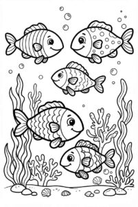 Desenho de Peixes Animais Marinhos Desenho Colorir Imprimir 15
