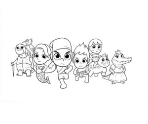 Desenho de Personagens Folclore Brasileiro Saci Curupira Boto Cuca Iara Lobisomem Desenho Colorir Imprimir 4