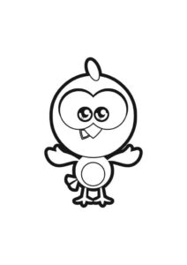 Desenho de Pintinho Amarelinho Desenho Colorir Imprimir 01