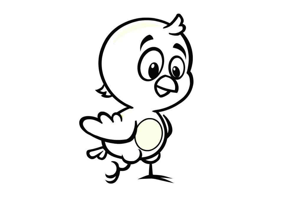 Desenho de Pintinho Amarelinho Desenho Colorir Imprimir 02
