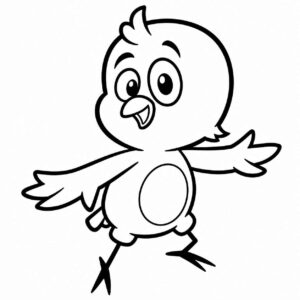 Desenho de Pintinho Amarelinho Desenho Colorir Imprimir 05