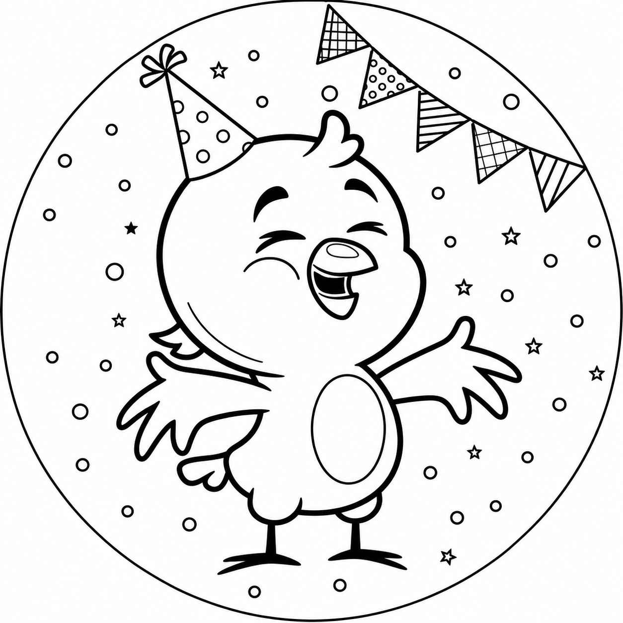 Desenho de Pintinho Amarelinho Desenho Colorir Imprimir 07
