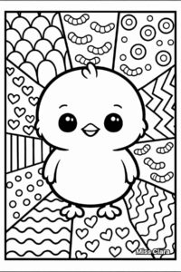 Desenho de Pintinho Desenho Colorir Imprimir 01