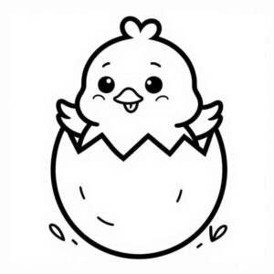Desenho de Pintinho Desenho Colorir Imprimir 02