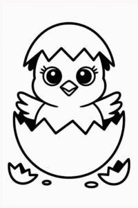 Desenho de Pintinho Desenho Colorir Imprimir 03