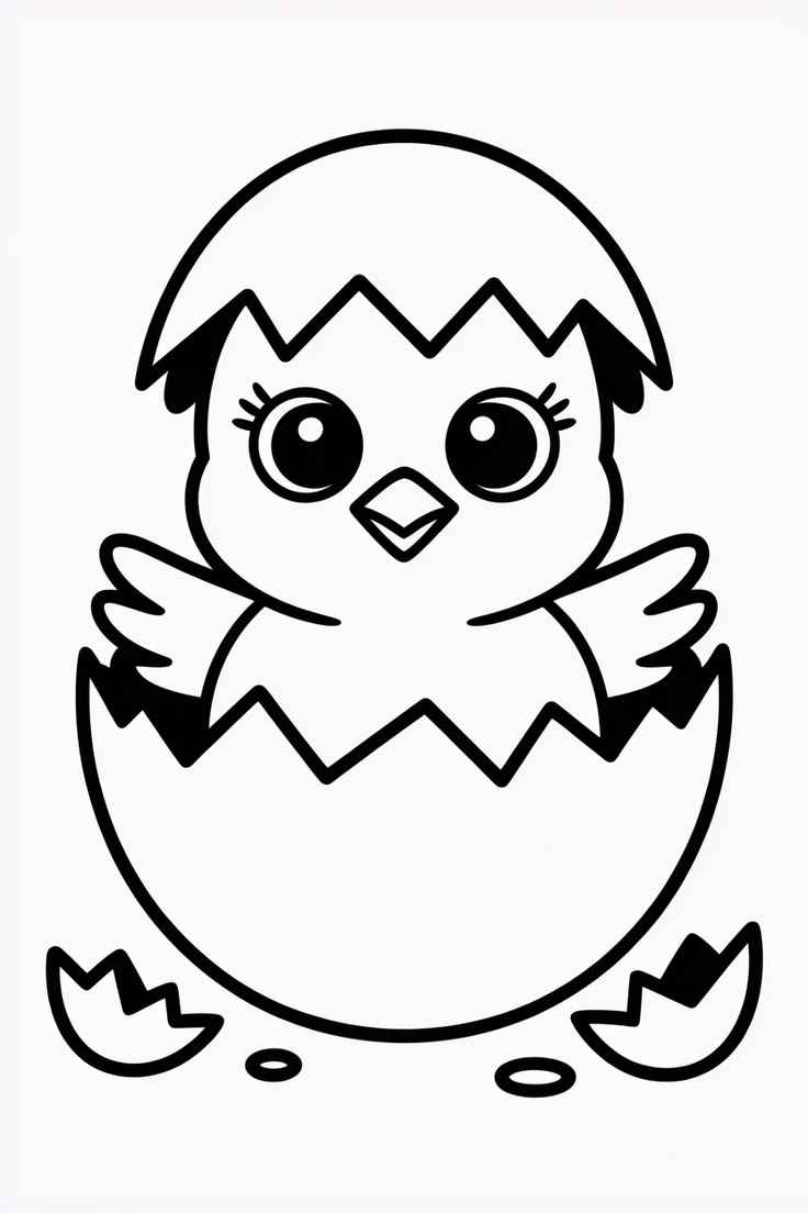 Desenho de Pintinho Desenho Colorir Imprimir 03
