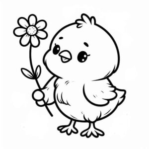 Desenho de Pintinho Desenho Colorir Imprimir 04
