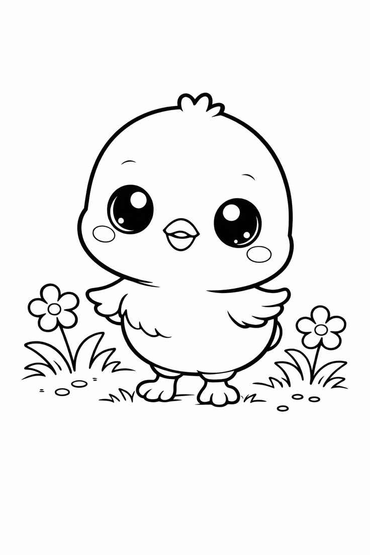 Desenho de Pintinho Desenho Colorir Imprimir 06