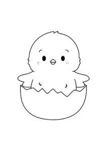 Desenho de Pintinho Desenho Colorir Imprimir 07