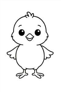 Desenho de Pintinho Desenho Colorir Imprimir 08