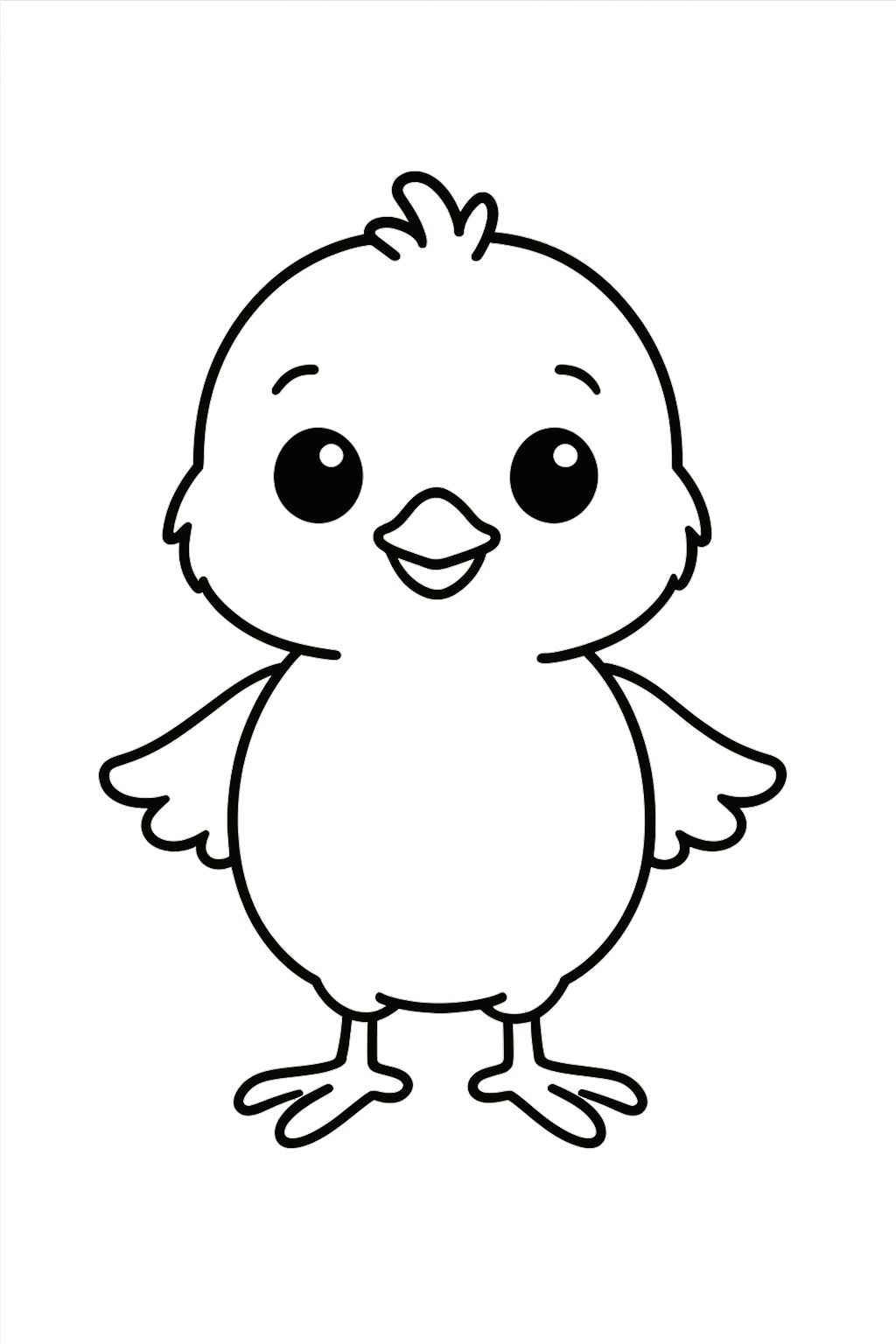 Desenho de Pintinho Desenho Colorir Imprimir 08