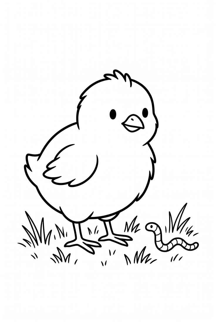 Desenho de Pintinho Desenho Colorir Imprimir 11