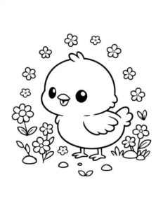 Desenho de Pintinho Desenho Colorir Imprimir 20