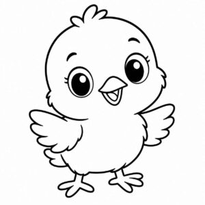 Desenho de Pintinho Desenho Colorir Imprimir 24