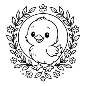 Desenho de Pintinho Desenho Colorir Imprimir 26