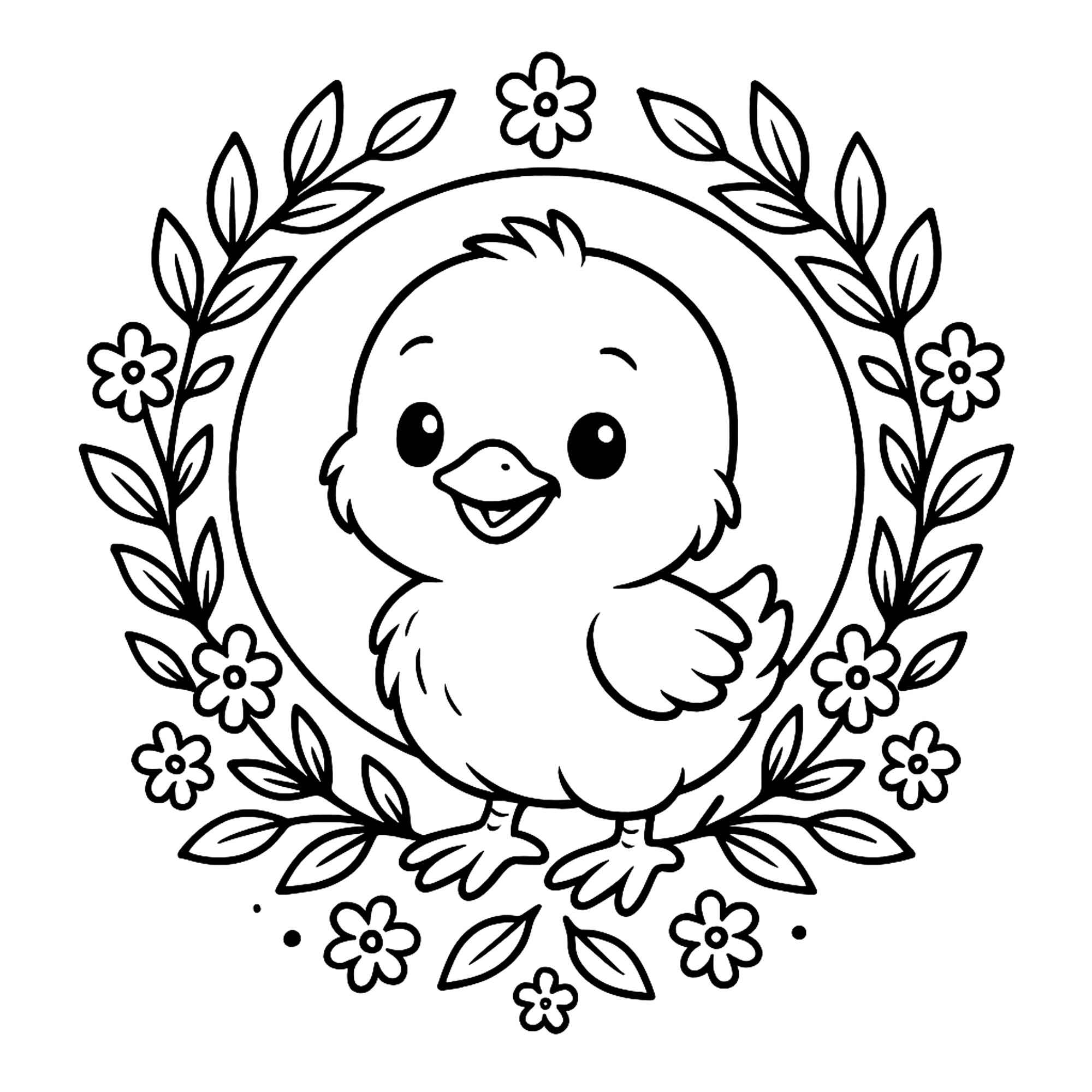 Desenho de Pintinho Desenho Colorir Imprimir 26