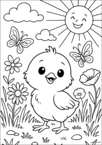 Desenho de Pintinho Desenho Colorir Imprimir 32