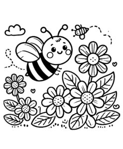 Desenho de Primavera Abelhinha Desenho Colorir Imprimir 18