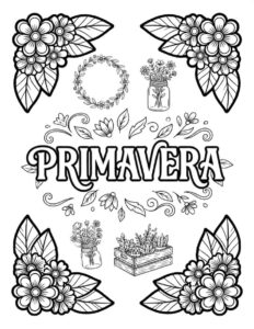 Desenho de Primavera Desenho Colorir Imprimir 01