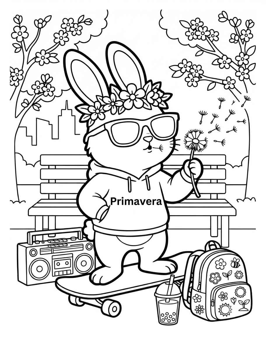 Desenho de Primavera Desenho Colorir Imprimir 07