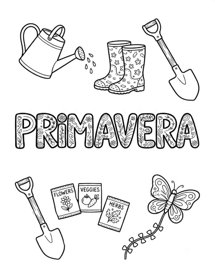 Desenho de Primavera Desenho Colorir Imprimir 12