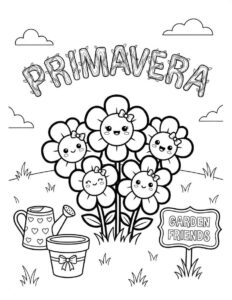 Desenho de Primavera Desenho Colorir Imprimir 16