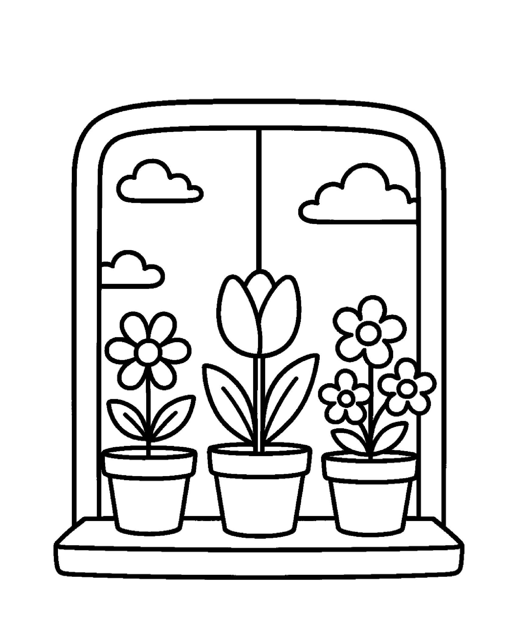 Desenho de Primavera Janela Desenho Colorir Imprimir 37
