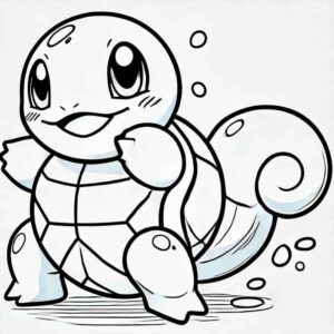 Desenho de Squirtle Desenho Colorir Imprimir 08