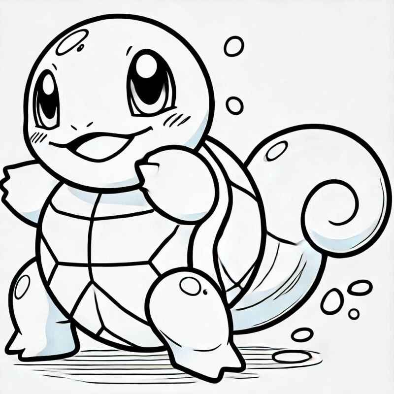 Desenho de Squirtle Desenho Colorir Imprimir 08