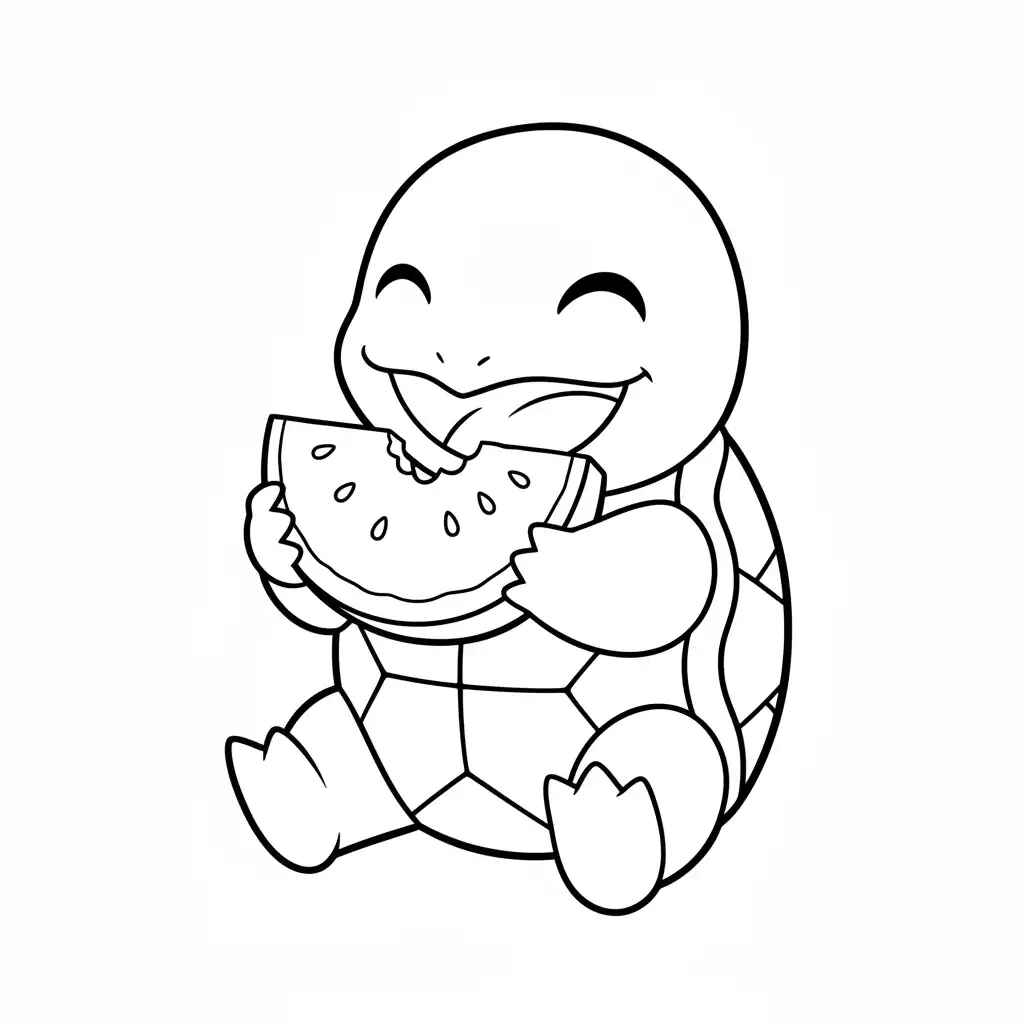 Desenho de Squirtle Desenho Colorir Imprimir 18