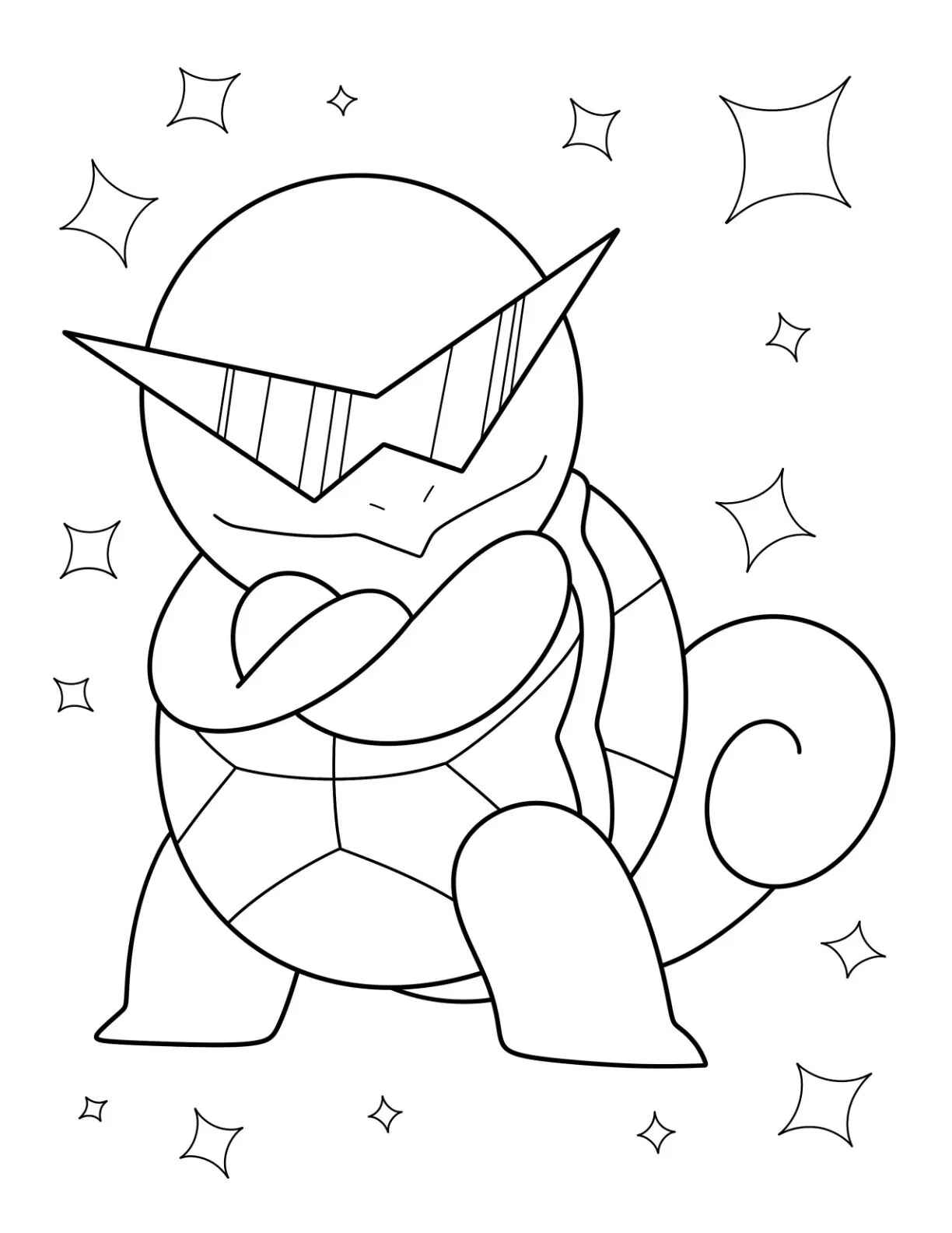 Desenho de Squirtle Desenho Colorir Imprimir 26