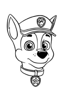 Desenho de Cabeca Chase Patrulha Canina Desenho Colorir Imprimir 40