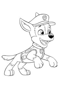 Desenho de Chase Patrulha Canina Desenho Colorir Imprimir 28