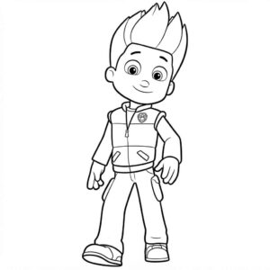 Desenho de Desenho Ryder Patrulha Canina Para Colorir Imprimir 02