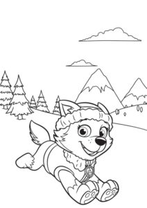 Desenho de Everest Patrulha Canina Desenho Colorir Imprimir 21