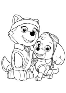 Desenho de Everest Skye Patrulha Canina Desenho Colorir Imprimir 44